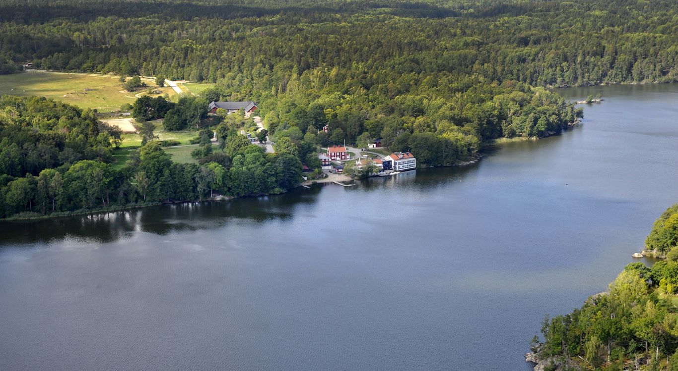 Drönarbild över Orlången